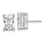 14K White Gold 6 ct Certified Lab-Created Diamond VS+ F+, Octagon / Radiant-Cut 4-Prong Stud Earrings