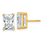 14K Yellow Gold 6 ct Lab-Created Diamond VS/SI+ G+, Octagon / Radiant-Cut 4-Prong Stud Earrings