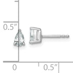 14K White Gold 1/2 ct Certified Lab-Created Diamond VS/SI+ G+, Pear-Cut 3-Prong Stud Earrings