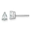 14K White Gold 1/2 ct Lab-Created Diamond VS+ F+, Pear-Cut 3-Prong Stud Earrings