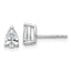 14K White Gold 3/4 ct Lab-Created Diamond VS+ F+, Pear-Cut 3-Prong Stud Earrings