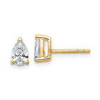 14K Yellow Gold 3/4 ct Round-Cut Earring Mounting, No Stone Included