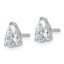 14K White Gold 1 1/2 ct Lab-Created Diamond VS+ F+, Pear-Cut 3-Prong Stud Earrings