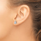 14K White Gold 1 1/2 ct Certified Lab-Created Diamond VS/SI+ G+, Pear-Cut 3-Prong Stud Earrings