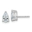 14K White Gold 1 1/2 ct Certified Lab-Created Diamond VS+ F+, Pear-Cut 3-Prong Stud Earrings