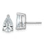 14K White Gold 3 ct Lab-Created Diamond VS/SI+ G+, Pear-Cut 3-Prong Stud Earrings