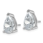 14K White Gold 5 ct Lab-Created Diamond VS/SI+ G+, Pear-Cut 3-Prong Stud Earrings