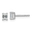 14K White Gold 1/2 ct Certified Lab-Created Diamond VS+ F+, Octagon / Emerald-Cut 4-Prong Stud Earrings