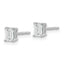 14K White Gold 5/8 ct Lab-Created Diamond VS/SI+ G+, Octagon / Emerald-Cut 4-Prong Stud Earrings
