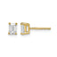 14K Yellow Gold 5/8 ct Lab-Grown Diamond Emerald Stud Earrings