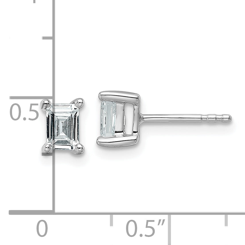14kw 4.95x3.45mm Emerald Earring Mounting (No Stone Included)s