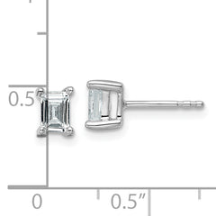 14kw 4.95x3.45mm Emerald Earring Mounting (No Stone Included)s