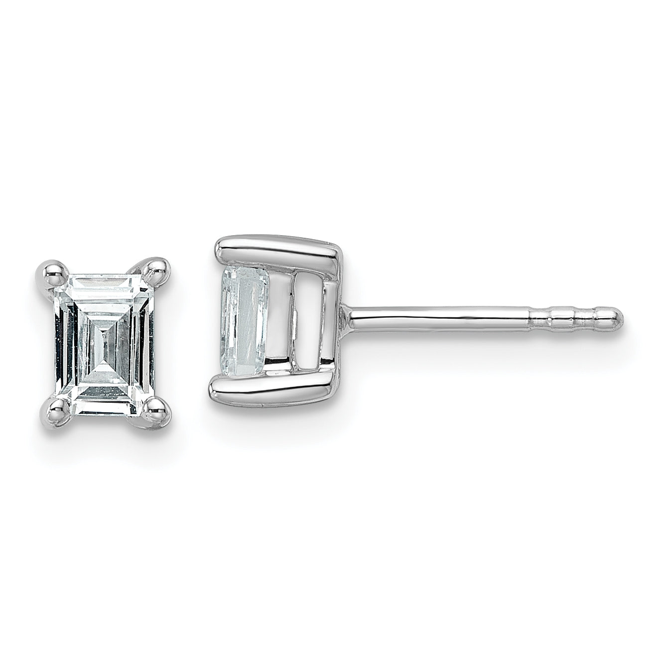 14kw 4.95x3.45mm Emerald Earring Mounting (No Stone Included)s