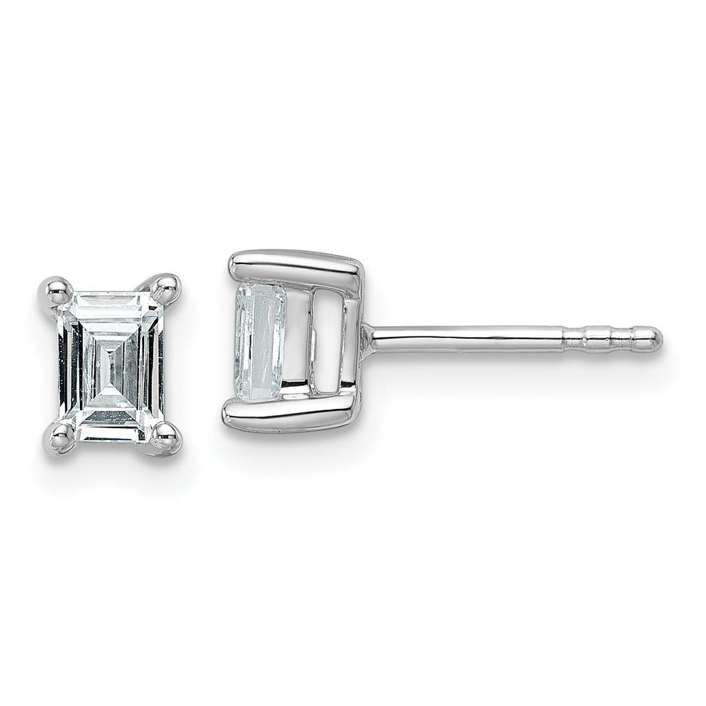 14kw 4.95x3.45mm Emerald Earring Mounting (No Stone Included)s