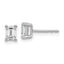 14K White Gold 3/4 ct Lab-Created Diamond VS+ F+, Octagon / Emerald-Cut 4-Prong Stud Earrings
