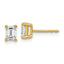 14K Yellow Gold Round Earring Mounting, No Stone Included