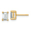 14K Yellow Gold 1 1/2 ct Lab-Created Diamond VS/SI+ G+, Octagon / Emerald-Cut 4-Prong Stud Earrings