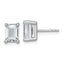 14K White Gold 3 ct Lab-Created Diamond VS/SI+ G+, Octagon / Emerald-Cut 4-Prong Stud Earrings