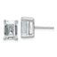 14K White Gold 4 ct Lab-Created Diamond VS+ F+, Octagon / Emerald-Cut 4-Prong Stud Earrings