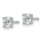 14K White Gold 1/2 ct Lab-Created Diamond VS+ F+, Oval-Cut 4-Prong Stud Earrings