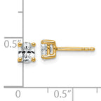 14K Yellow Gold 1/2 ct Certified Lab-Created Diamond VS/SI+ G+, Oval-Cut 4-Prong Stud Earrings