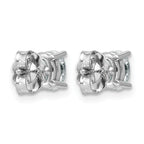 14K White Gold 5/8 ct Lab-Created Diamond VS+ F+, Oval-Cut 4-Prong Stud Earrings