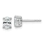 14K White Gold 3/4 ct Lab-Created Diamond VS+ F+, Oval-Cut 4-Prong Stud Earrings
