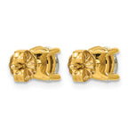 14K Yellow Gold 3/4 ct Lab-Created Diamond VS+ F+, Oval-Cut 4-Prong Stud Earrings