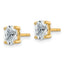 14K Yellow Gold 1 ct Lab-Created Diamond VS/SI+ G+, Oval-Cut 4-Prong Stud Earrings