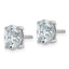 14K White Gold 2 ct Certified Lab-Created Diamond VS+ F+, Oval-Cut 4-Prong Stud Earrings