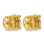 14K Yellow Gold 4 ct Lab-Created Diamond VS+ F+, Oval-Cut 4-Prong Stud Earrings