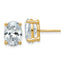 14K Yellow Gold 5 ct Lab-Created Diamond VS+ F+, Oval-Cut 4-Prong Stud Earrings