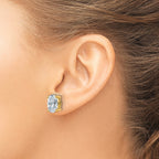 14K Yellow Gold 6 ct Certified Lab-Created Diamond VS+ F+, Oval-Cut 4-Prong Stud Earrings