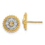 14k 1/3 carat Lab Grown Diamond VS/SI+ G+ Circle Post Earrings