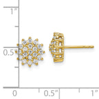 14k 1/2 carat Lab Grown Diamond VS/SI+ G+ Complete Cluster Post Earrings