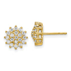 14k 1/2 carat Lab Grown Diamond VS/SI+ G+ Complete Cluster Post Earrings