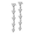 14k White Gold 1 carat Lab Grown Diamond VS/SI+ G+ Complete Marquise Dangle Cluster Post Earrings