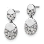 14k White Gold 1/4 carat Lab Grown Diamond VS/SI+ G+ Dangle Post Earrings