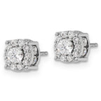 Round Lab-Grown Diamond Halo Stud Earrings in 14K White Gold (1 ct. tw.) - Sophia Jewelers