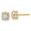 10K Yellow Gold 1 ct Lab-Created Diamond VS/SI+ G+ Halo Earrings