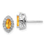 14k White Gold 1/5 carat Lab Grown Diamond VS/SI+ G+ and Citrine November Birthstone Post Earrings