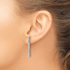 14k White Gold 1 carat Lab Grown Diamond VS/SI+ G+ Complete Dangle Post Earrings