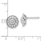 14k White Gold 1/2 carat Lab Grown Diamond VS/SI+ G+ Complete Halo Post Earrings