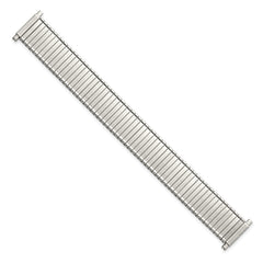 DeBeer 16-20mm Mens Satin and Polished Stainless Steel Thin-Flexo Expansion Link 6.25 inch Watch Band
