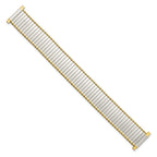 DeBeer 16-20mm Mens Satin and Polished Two-tone Stainless Steel Thin-Flexo Expansion Link 6.25 inch Watch Band