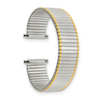 16-20mm Mens Satin and Polished Two-tone Stainless Steel Thin-Flexo Expansion Link 6.25 inch Watch Band