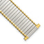 16-20mm Mens Satin and Polished Two-tone Stainless Steel Thin-Flexo Expansion Link 6.25 inch Watch Band