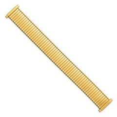 DeBeer 16-20m Mens Satin and Polished Gold-tone Stainless Steel Thin-Flexo Expansion Link 6.25 inch Watch Band