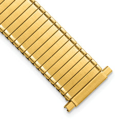 DeBeer 16-20m Mens Satin and Polished Gold-tone Stainless Steel Thin-Flexo Expansion Link 6.25 inch Watch Band