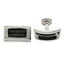 Edward Mirell Titanium & Black Memory Cable Polished Cufflinks